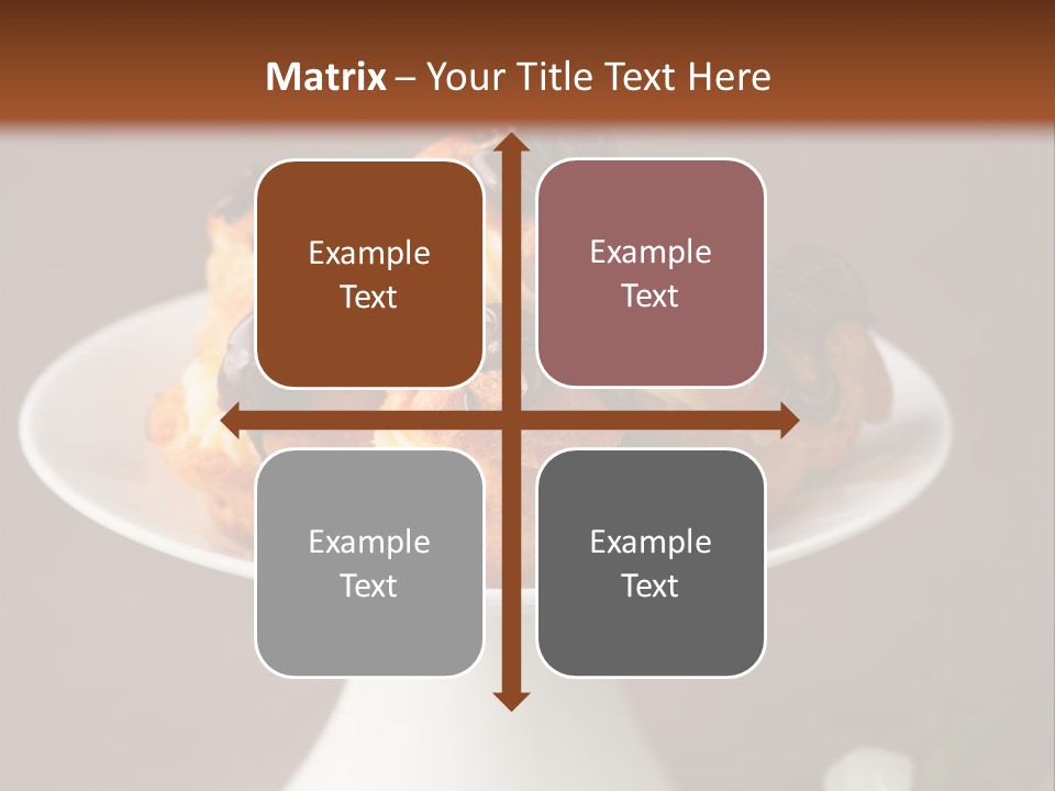 A Plate Of Pastries On A Table With Flowers PowerPoint Template