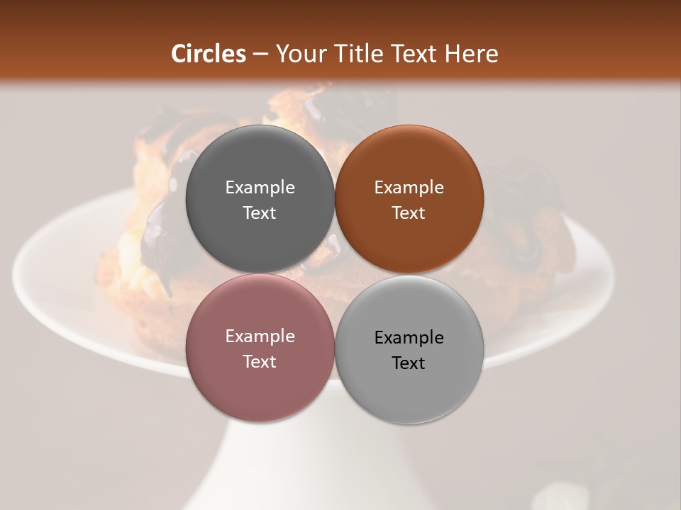 A Plate Of Pastries On A Table With Flowers PowerPoint Template