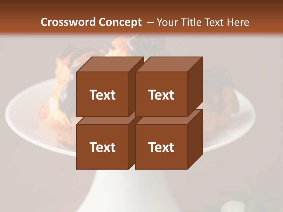 A Plate Of Pastries On A Table With Flowers PowerPoint Template