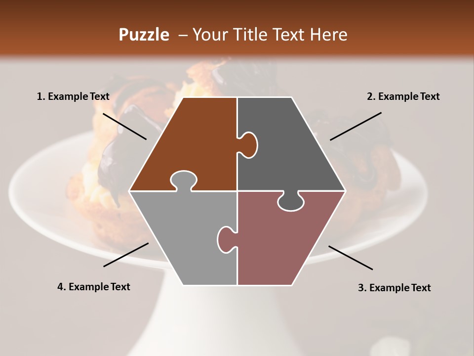 A Plate Of Pastries On A Table With Flowers PowerPoint Template