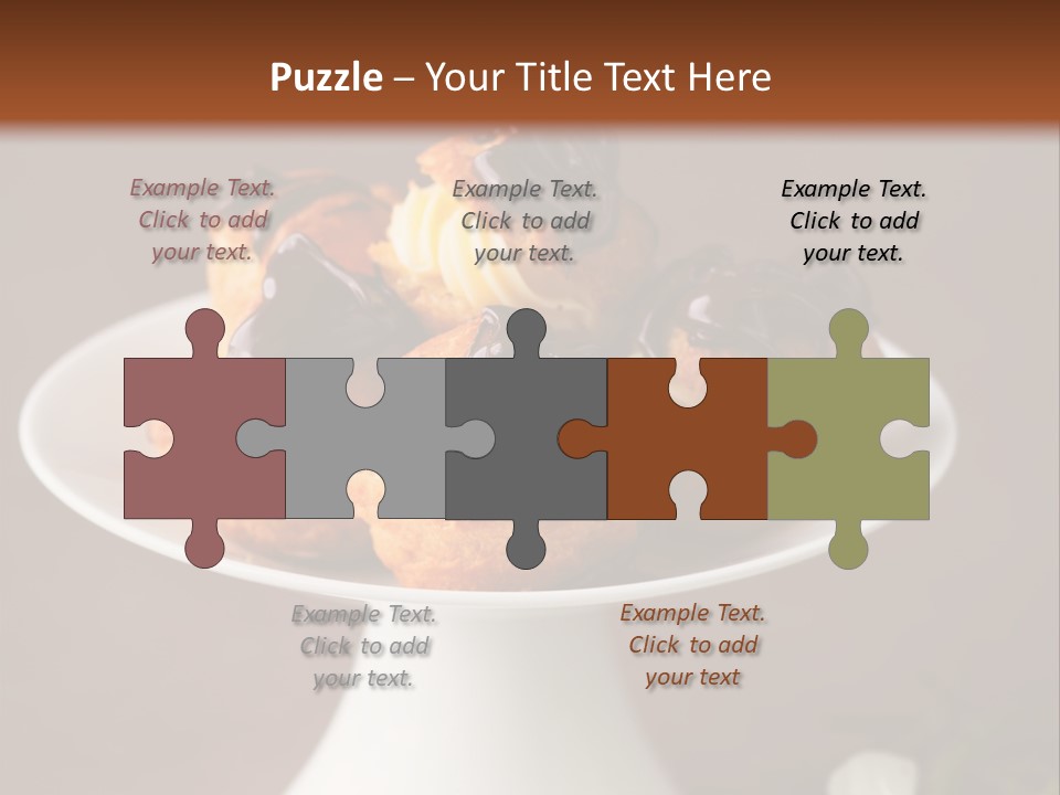 A Plate Of Pastries On A Table With Flowers PowerPoint Template