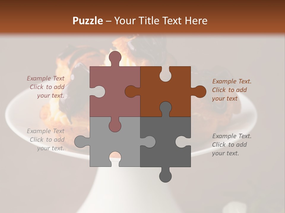 A Plate Of Pastries On A Table With Flowers PowerPoint Template