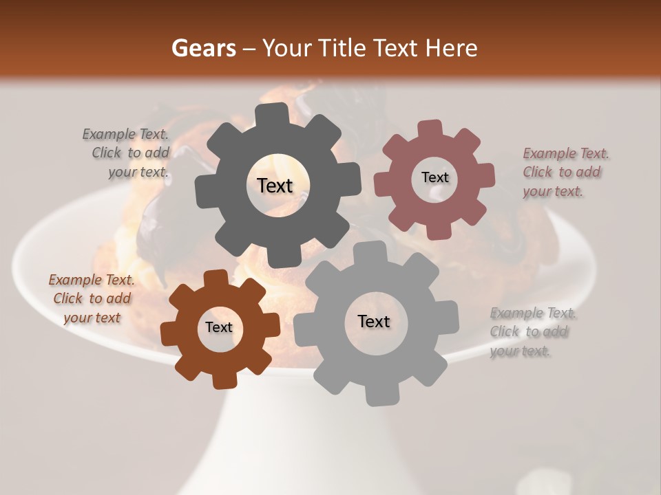 A Plate Of Pastries On A Table With Flowers PowerPoint Template