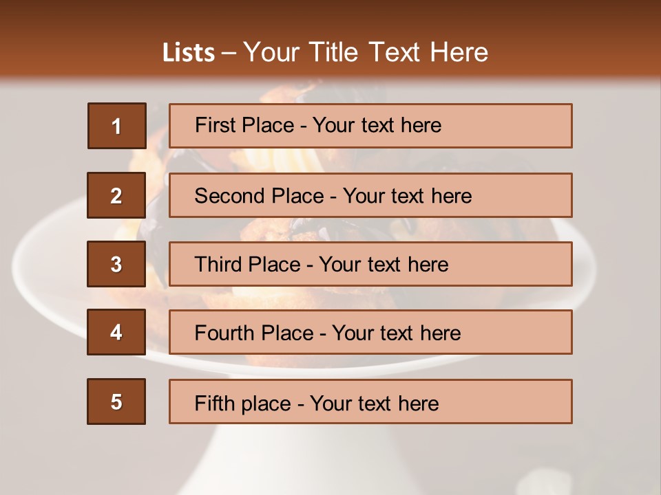 A Plate Of Pastries On A Table With Flowers PowerPoint Template