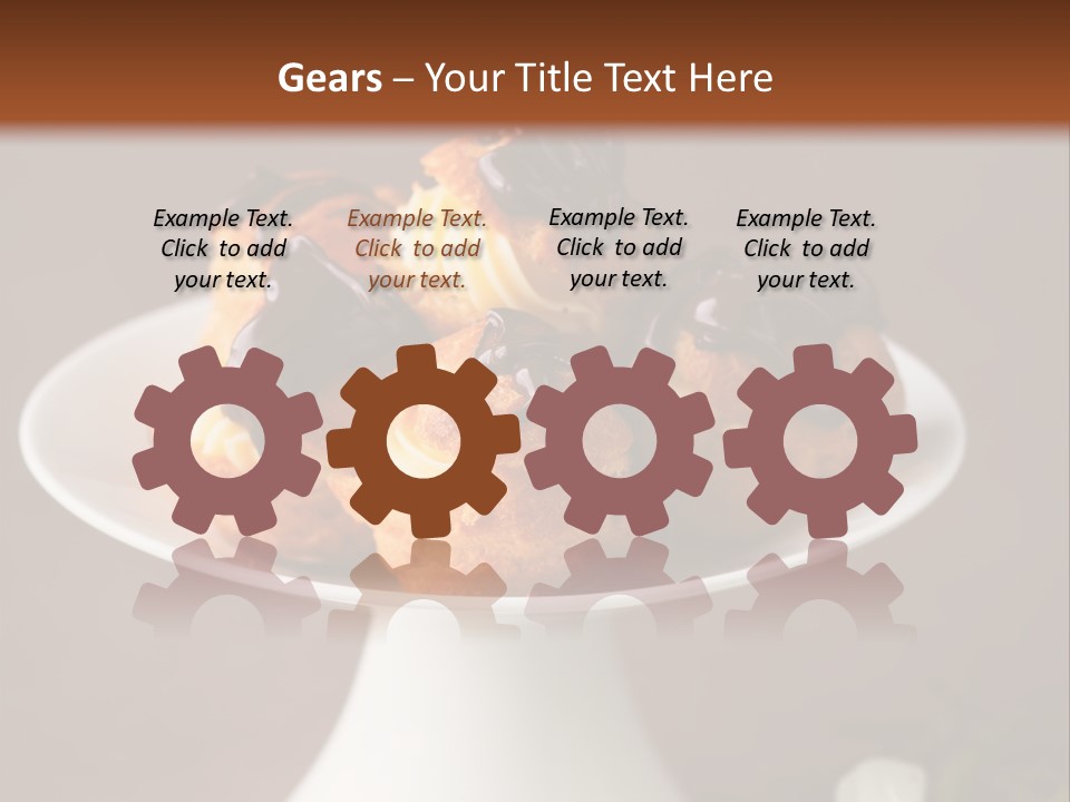 A Plate Of Pastries On A Table With Flowers PowerPoint Template