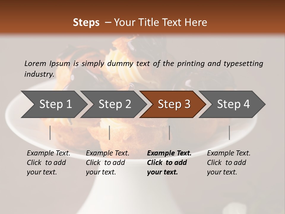 A Plate Of Pastries On A Table With Flowers PowerPoint Template