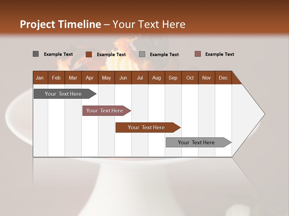 A Plate Of Pastries On A Table With Flowers PowerPoint Template