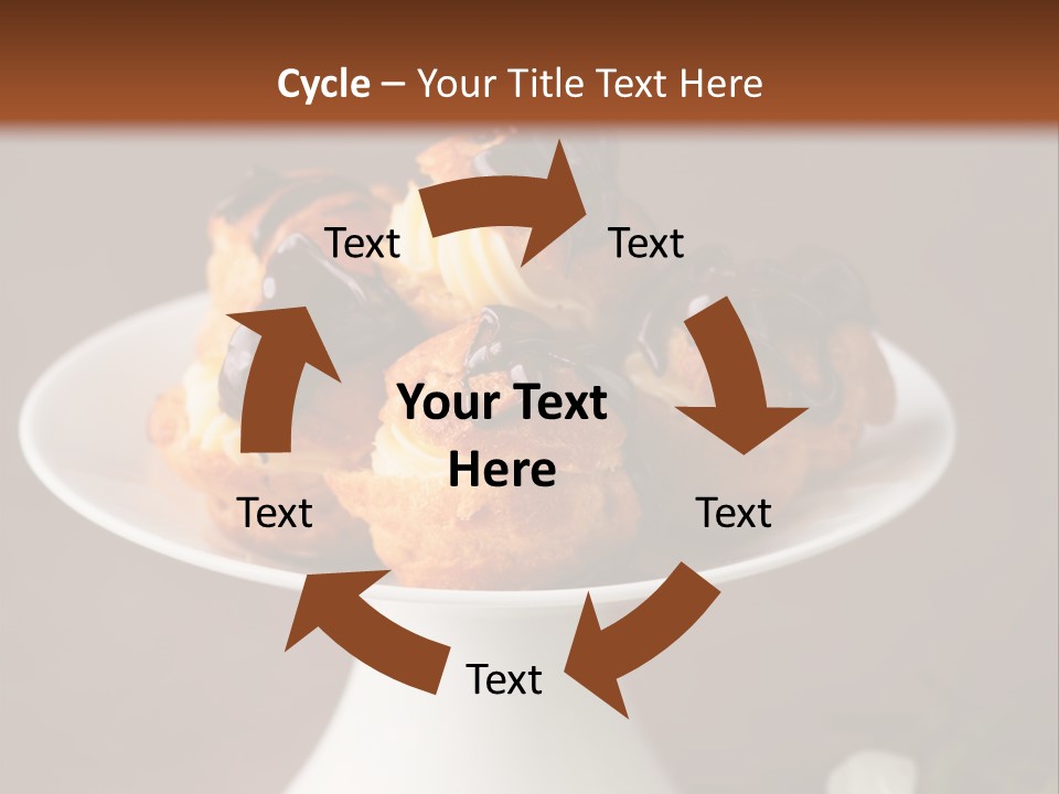 A Plate Of Pastries On A Table With Flowers PowerPoint Template