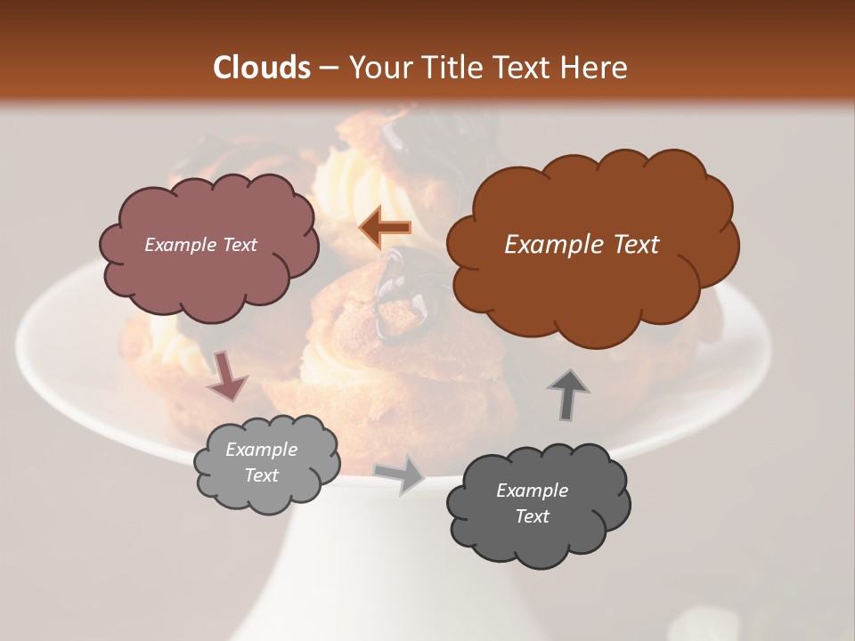A Plate Of Pastries On A Table With Flowers PowerPoint Template