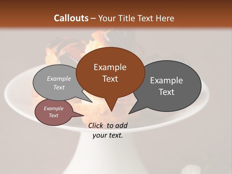 A Plate Of Pastries On A Table With Flowers PowerPoint Template