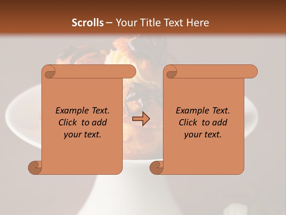 A Plate Of Pastries On A Table With Flowers PowerPoint Template
