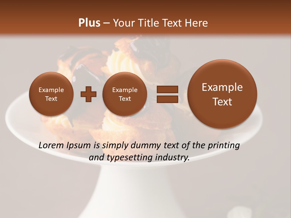 A Plate Of Pastries On A Table With Flowers PowerPoint Template