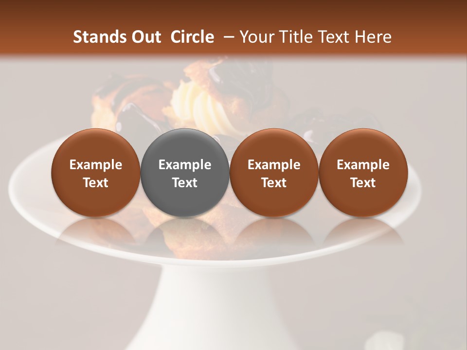 A Plate Of Pastries On A Table With Flowers PowerPoint Template