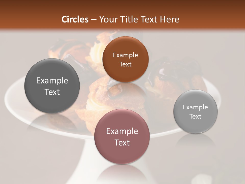 A Plate Of Pastries On A Table With Flowers PowerPoint Template
