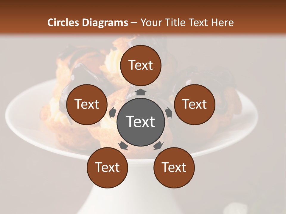 A Plate Of Pastries On A Table With Flowers PowerPoint Template