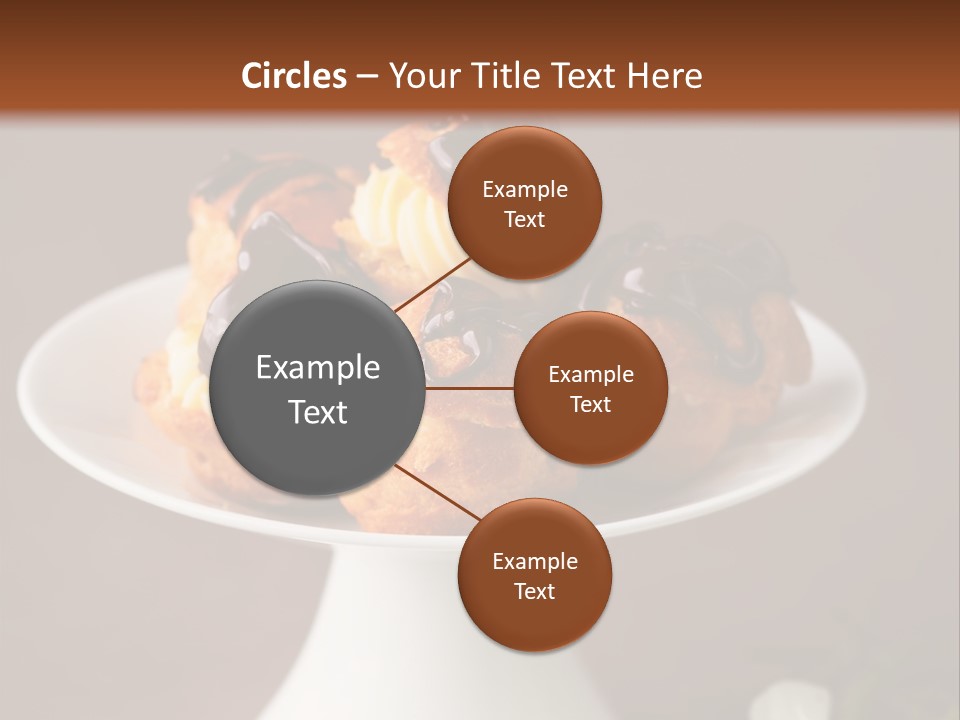 A Plate Of Pastries On A Table With Flowers PowerPoint Template