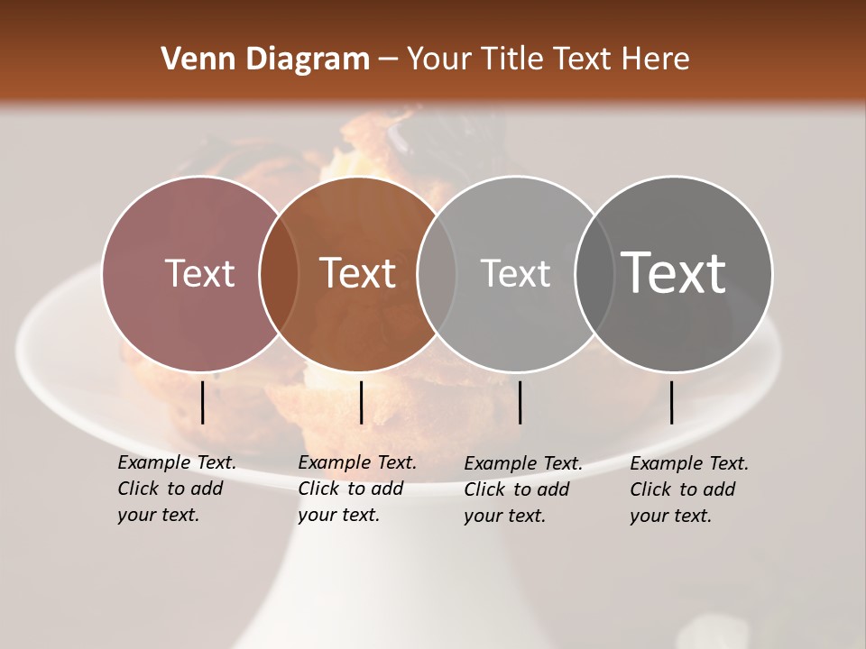 A Plate Of Pastries On A Table With Flowers PowerPoint Template