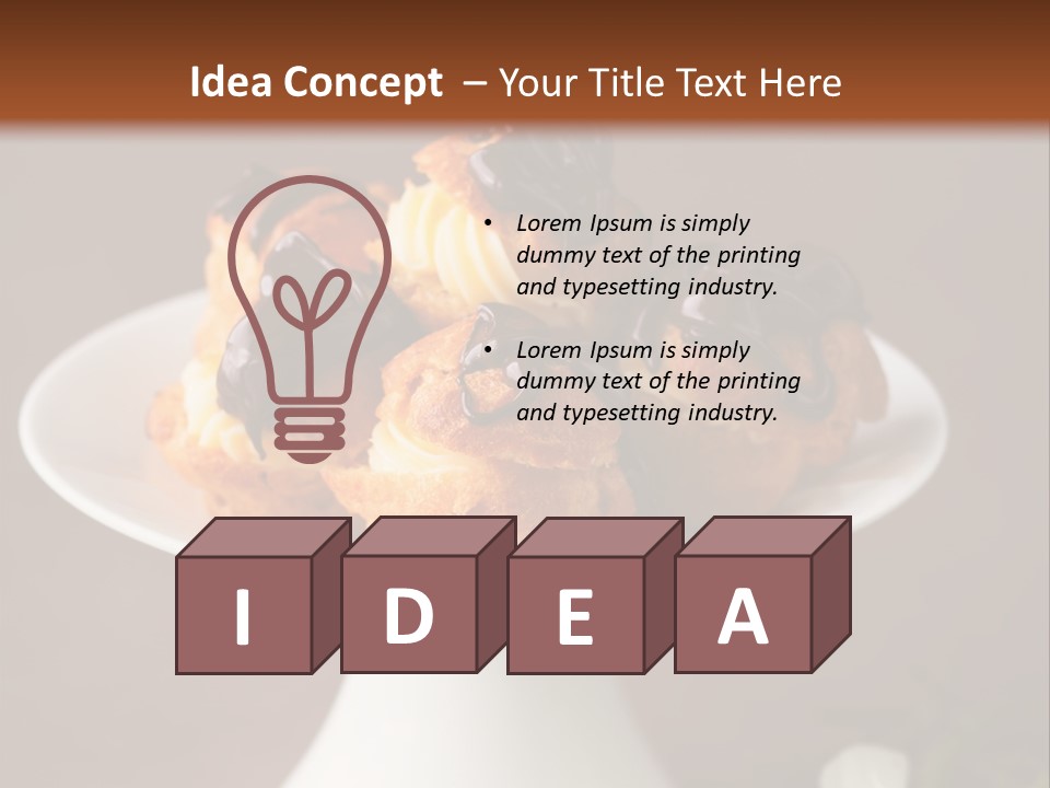 A Plate Of Pastries On A Table With Flowers PowerPoint Template