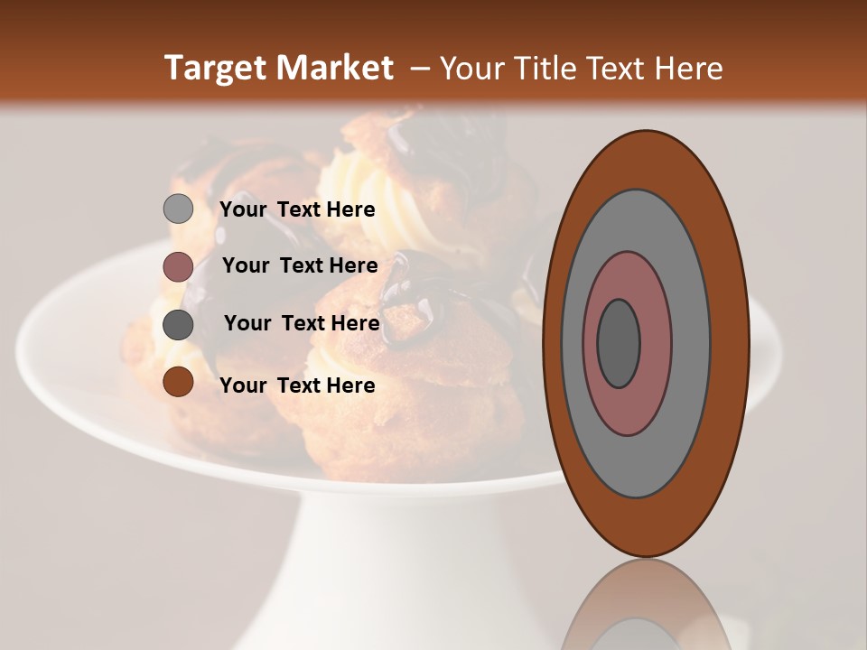 A Plate Of Pastries On A Table With Flowers PowerPoint Template