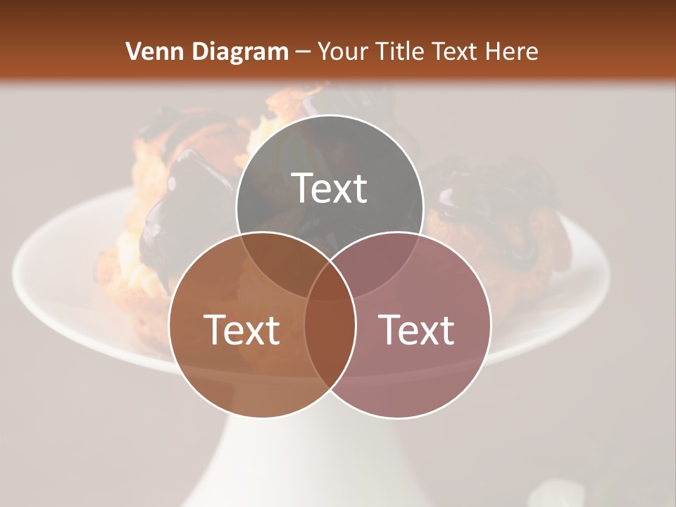 A Plate Of Pastries On A Table With Flowers PowerPoint Template