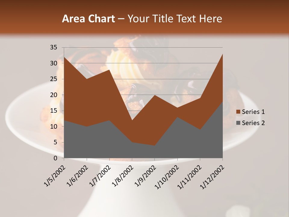 A Plate Of Pastries On A Table With Flowers PowerPoint Template