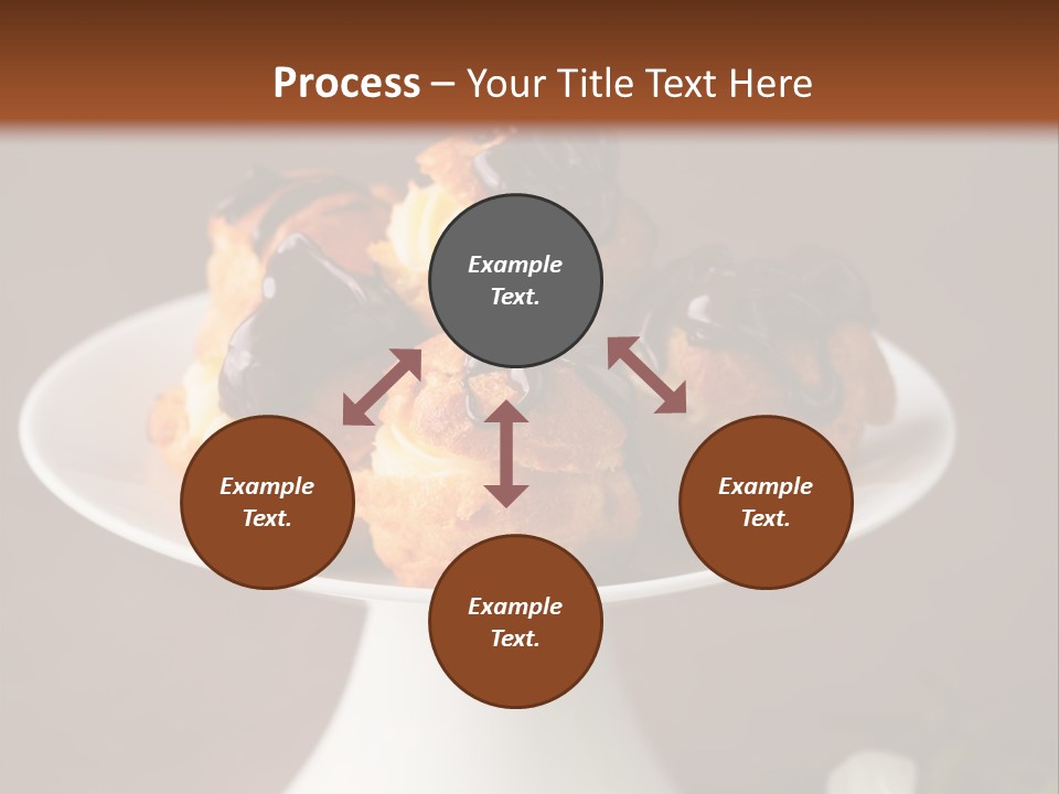 A Plate Of Pastries On A Table With Flowers PowerPoint Template
