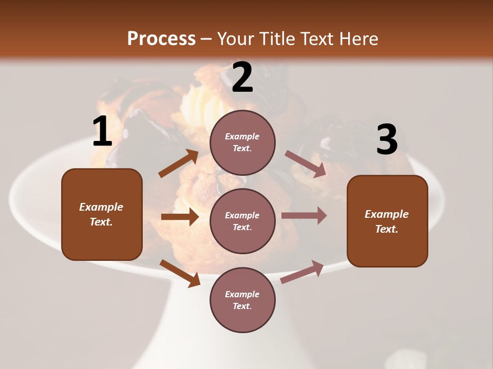 A Plate Of Pastries On A Table With Flowers PowerPoint Template
