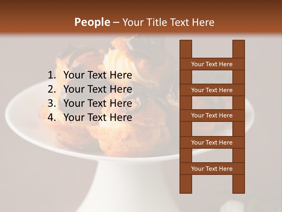 A Plate Of Pastries On A Table With Flowers PowerPoint Template