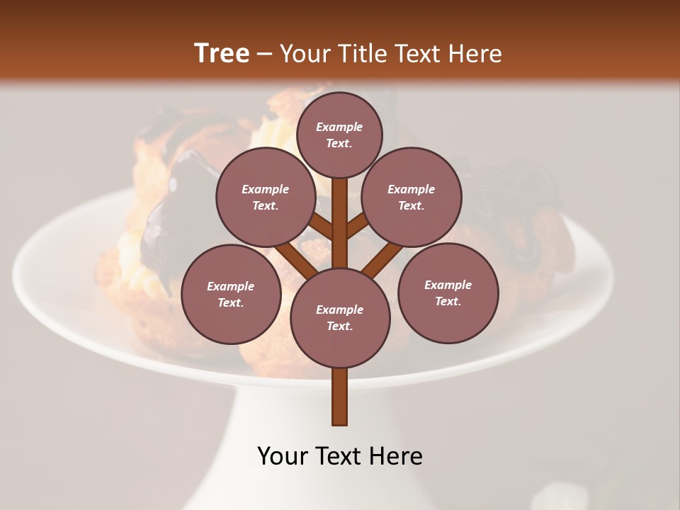 A Plate Of Pastries On A Table With Flowers PowerPoint Template