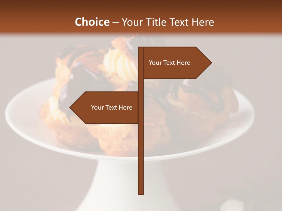 A Plate Of Pastries On A Table With Flowers PowerPoint Template