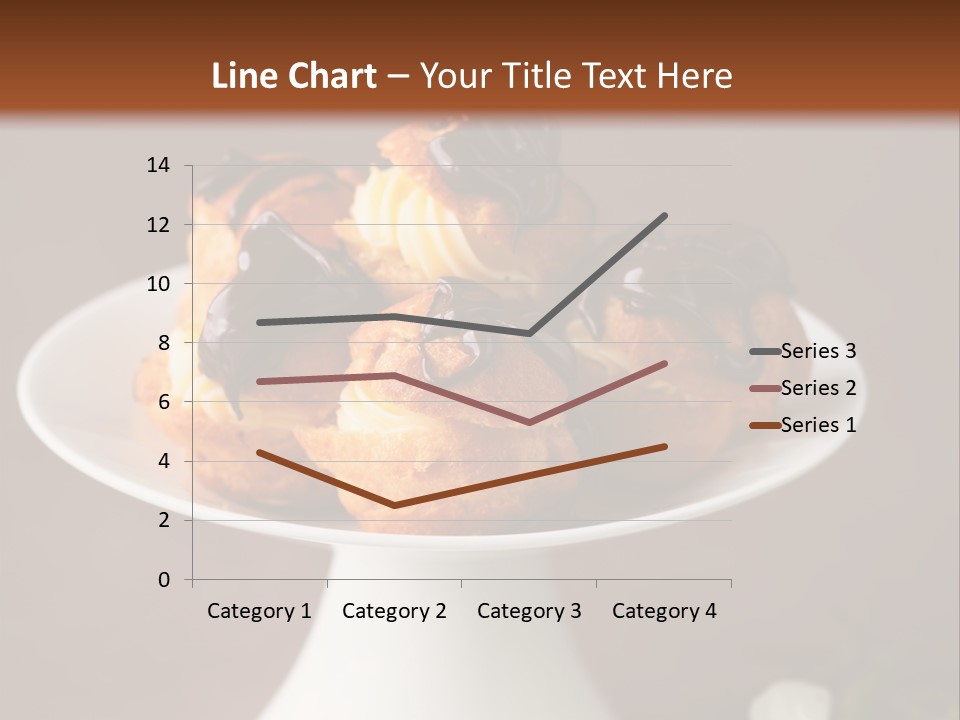 A Plate Of Pastries On A Table With Flowers PowerPoint Template