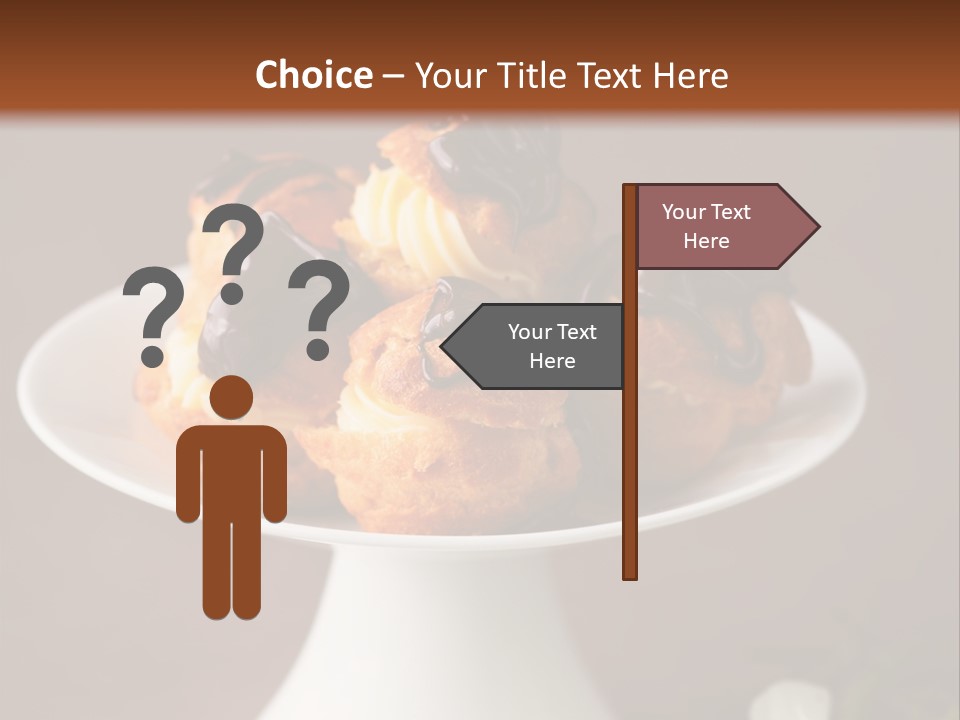 A Plate Of Pastries On A Table With Flowers PowerPoint Template