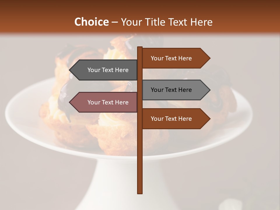 A Plate Of Pastries On A Table With Flowers PowerPoint Template