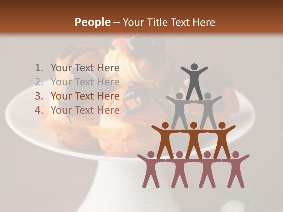 A Plate Of Pastries On A Table With Flowers PowerPoint Template