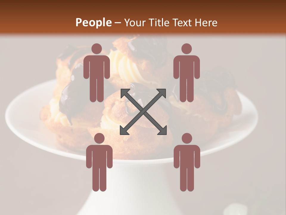 A Plate Of Pastries On A Table With Flowers PowerPoint Template