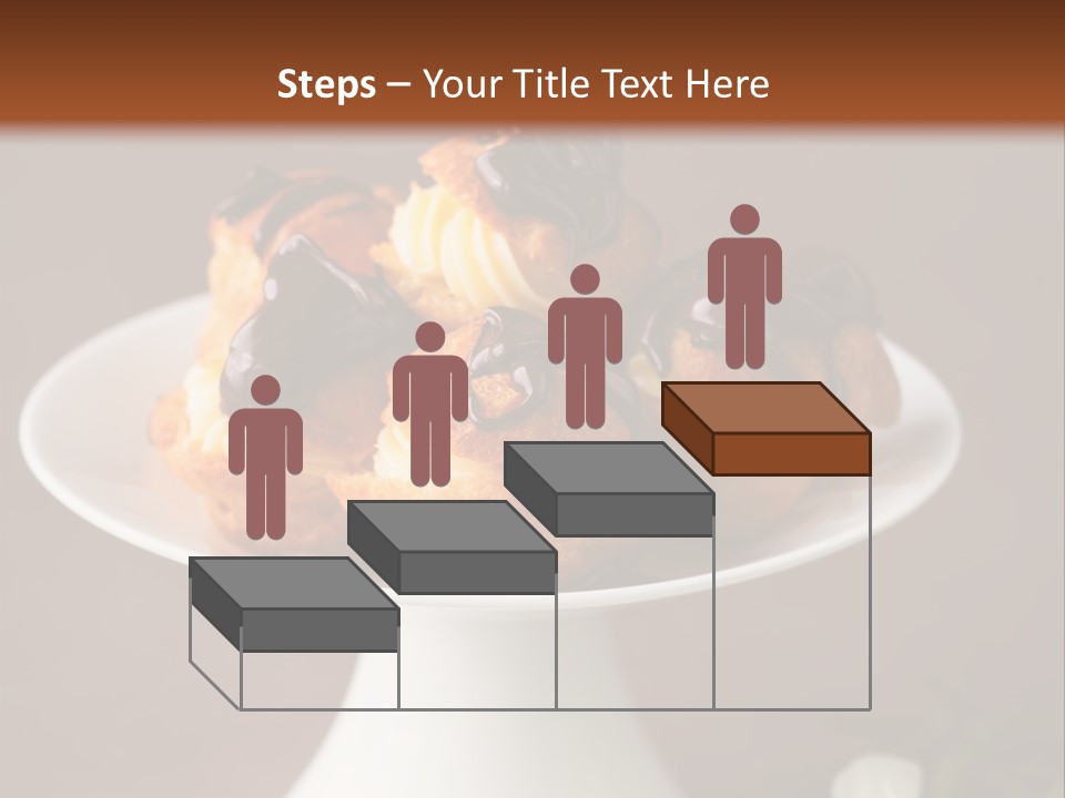 A Plate Of Pastries On A Table With Flowers PowerPoint Template