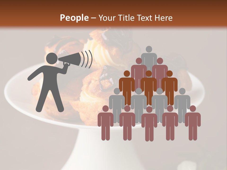 A Plate Of Pastries On A Table With Flowers PowerPoint Template