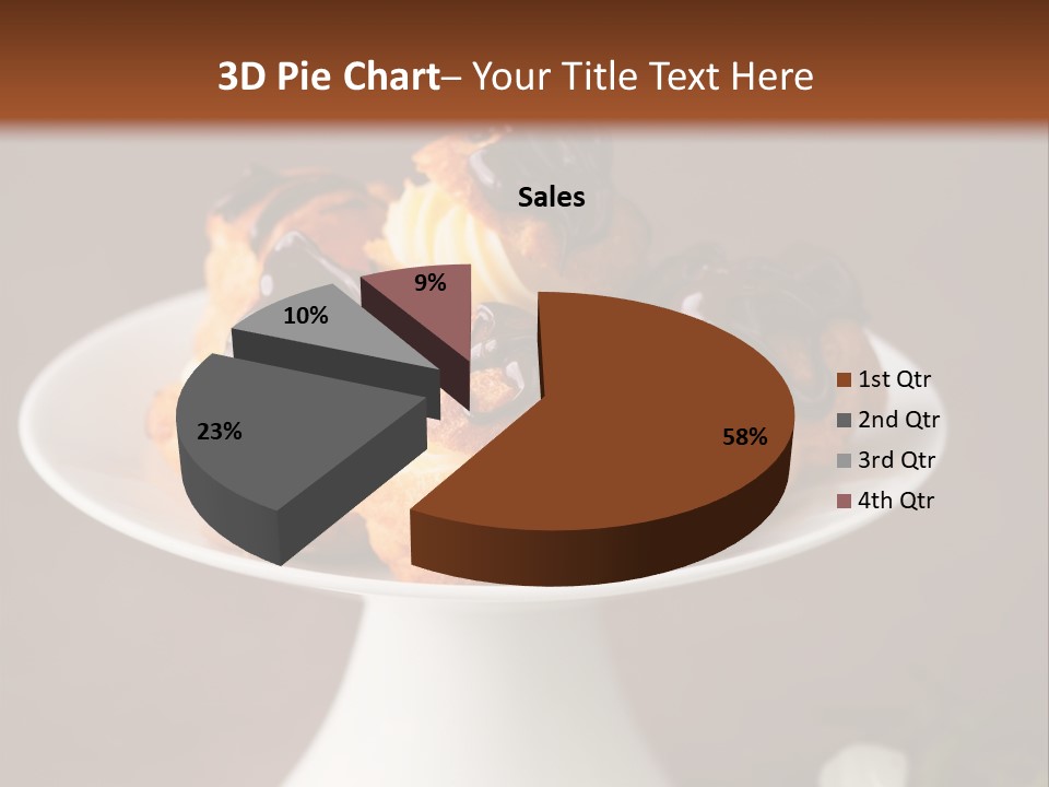 A Plate Of Pastries On A Table With Flowers PowerPoint Template