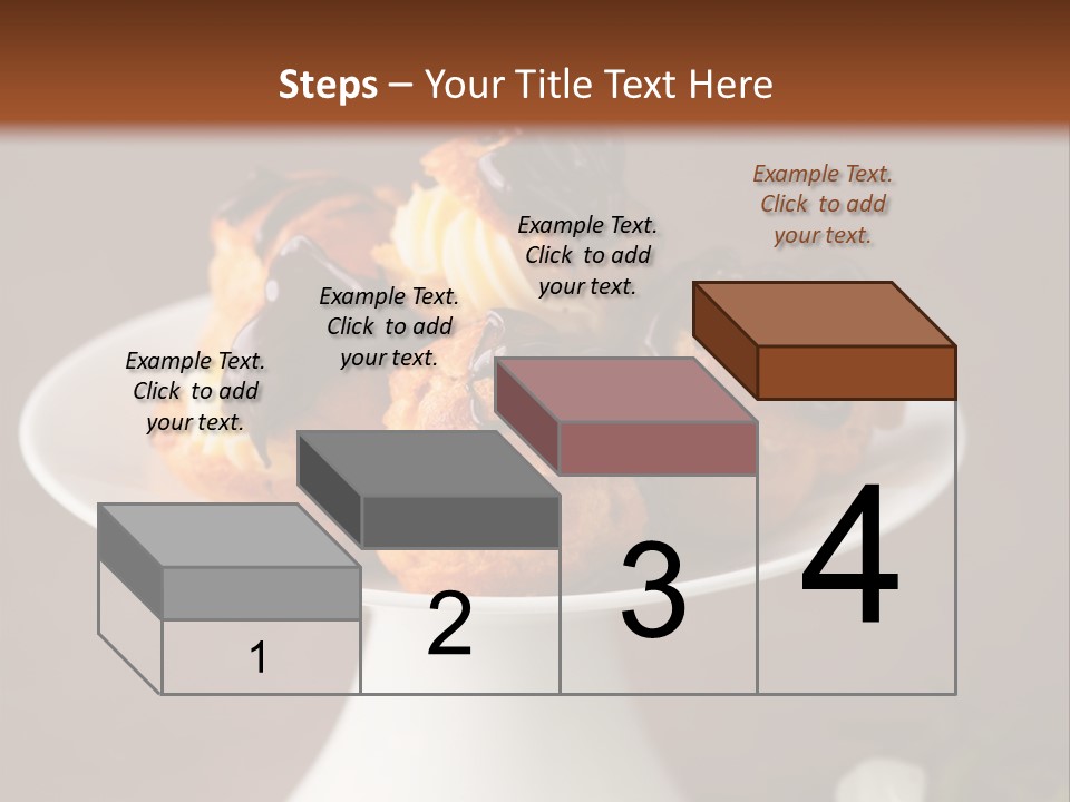 A Plate Of Pastries On A Table With Flowers PowerPoint Template