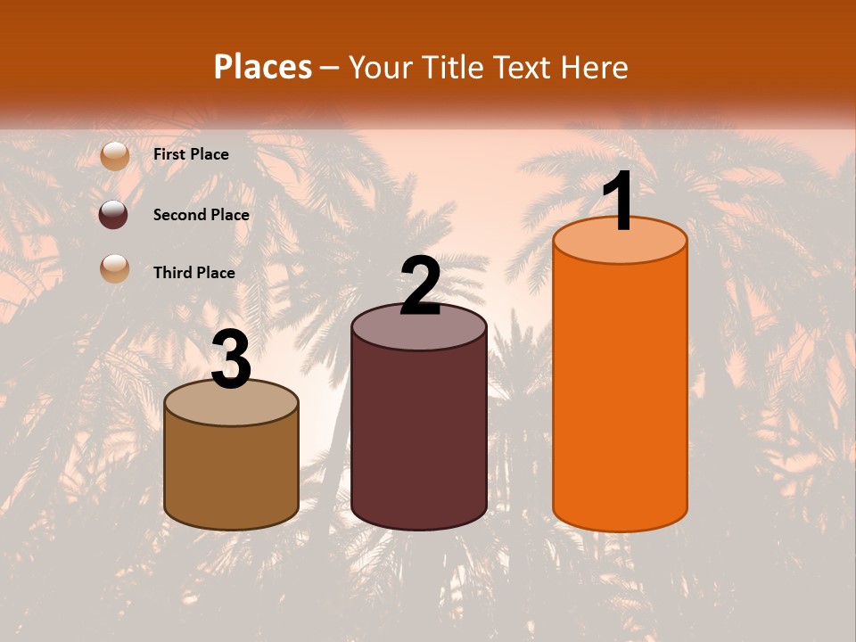 A Group Of Palm Trees With The Sun In The Background PowerPoint Template