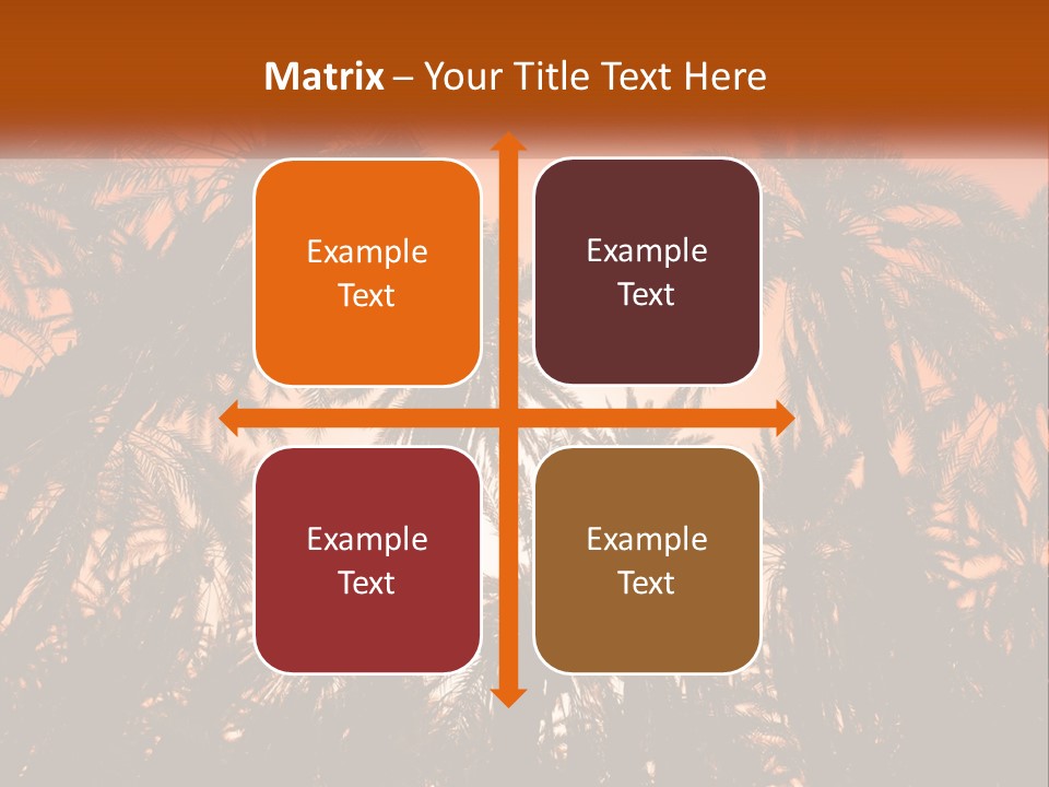 A Group Of Palm Trees With The Sun In The Background PowerPoint Template