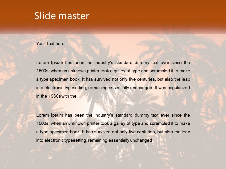 A Group Of Palm Trees With The Sun In The Background PowerPoint Template
