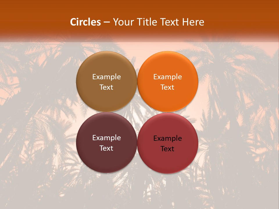 A Group Of Palm Trees With The Sun In The Background PowerPoint Template