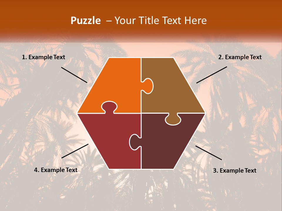 A Group Of Palm Trees With The Sun In The Background PowerPoint Template