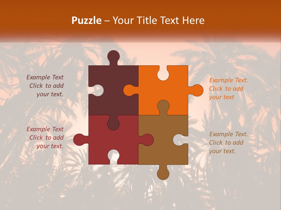 A Group Of Palm Trees With The Sun In The Background PowerPoint Template