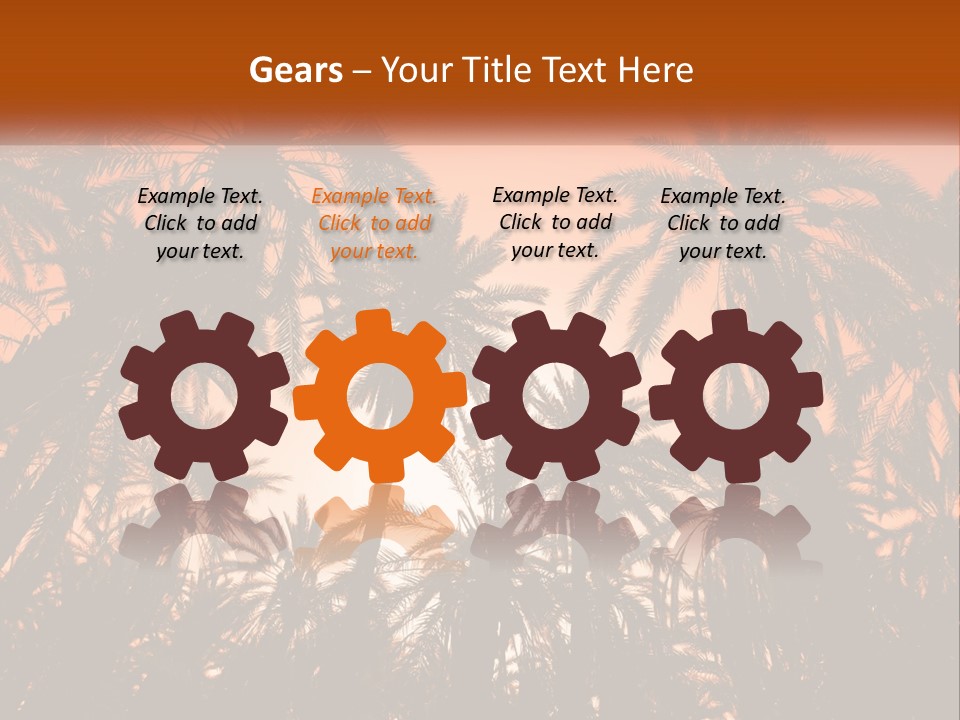 A Group Of Palm Trees With The Sun In The Background PowerPoint Template