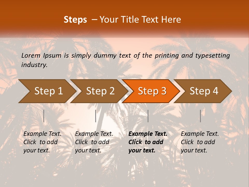 A Group Of Palm Trees With The Sun In The Background PowerPoint Template