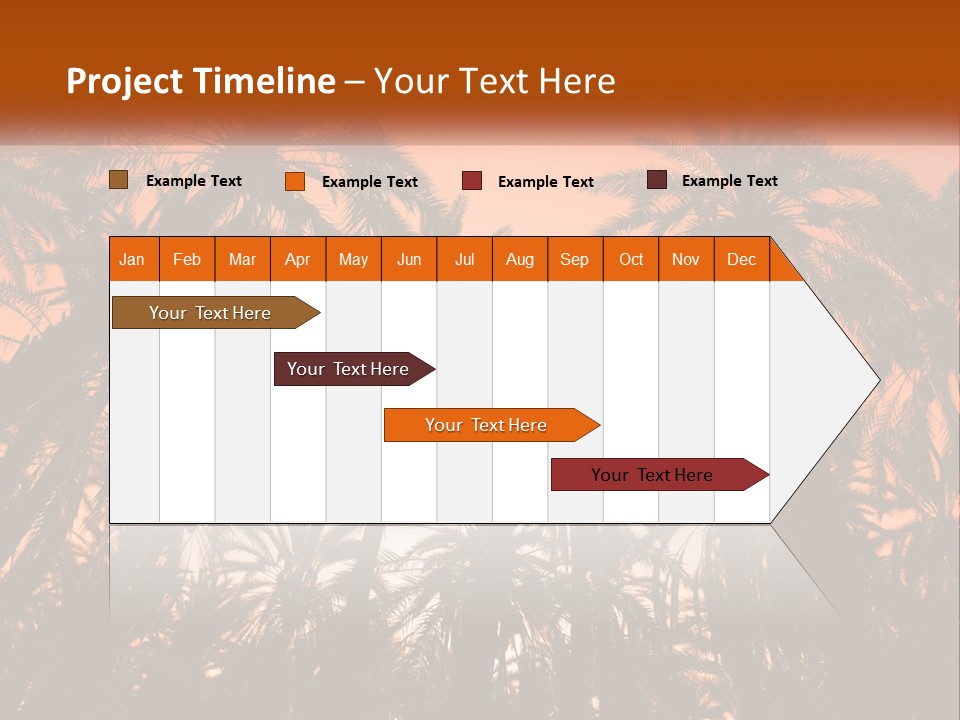 A Group Of Palm Trees With The Sun In The Background PowerPoint Template