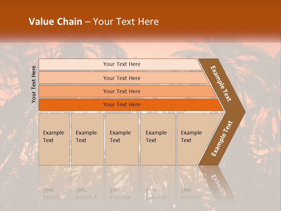 A Group Of Palm Trees With The Sun In The Background PowerPoint Template