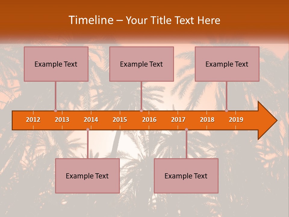 A Group Of Palm Trees With The Sun In The Background PowerPoint Template